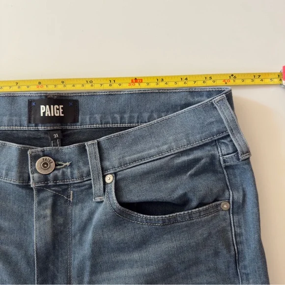 Paige Lennox men Jeans Gray-blue  Slim Fit Stretch Sz 31 - Picture 7 of 11